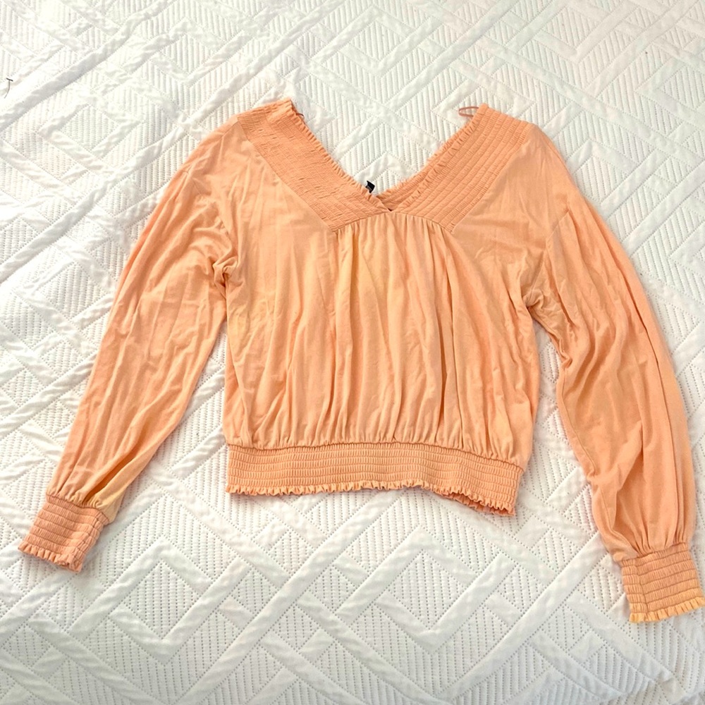 Salmon pink blouse